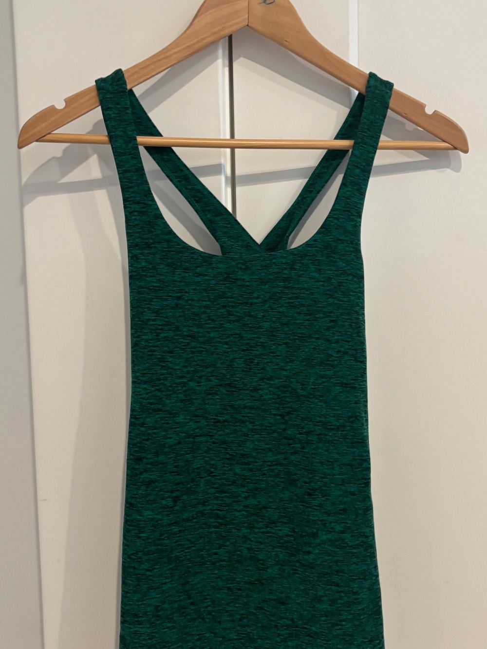 Beyond Yoga Heathered Pine Green Racerback Tank. Size L
